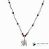 TCC™ Natural Vaijanti Bead & Tiger Eye With Stainless Steel Mata Rani Pendant